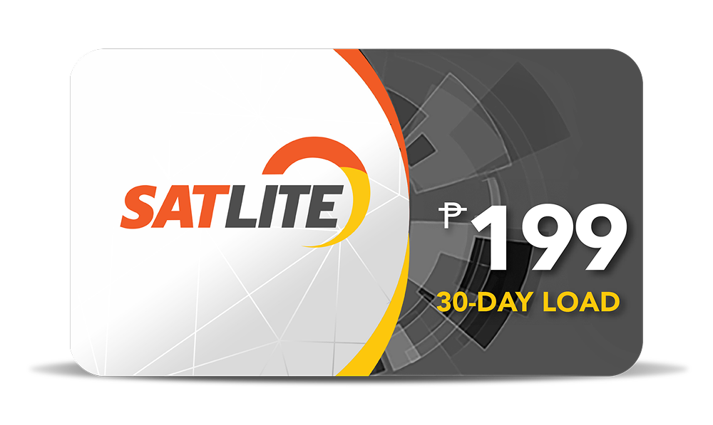 SatLite ₱199 30-Day Load denomination card
