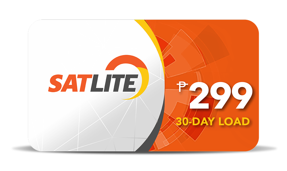 SatLite ₱299 30-Day Load denomination card