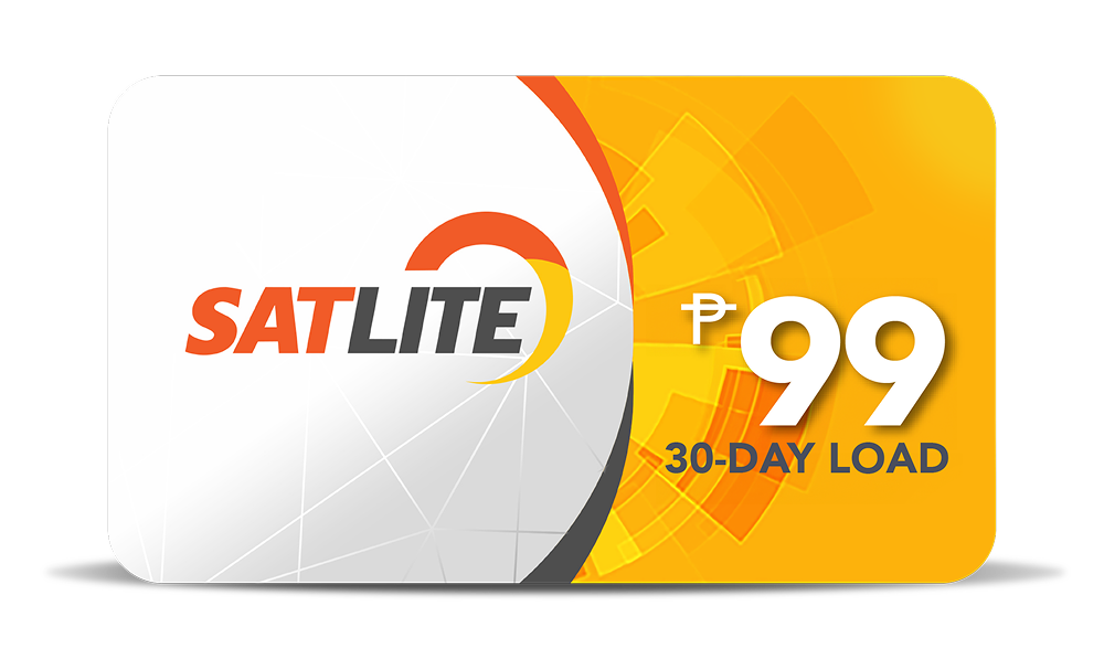 SatLite ₱99 30-Day Load denomination card
